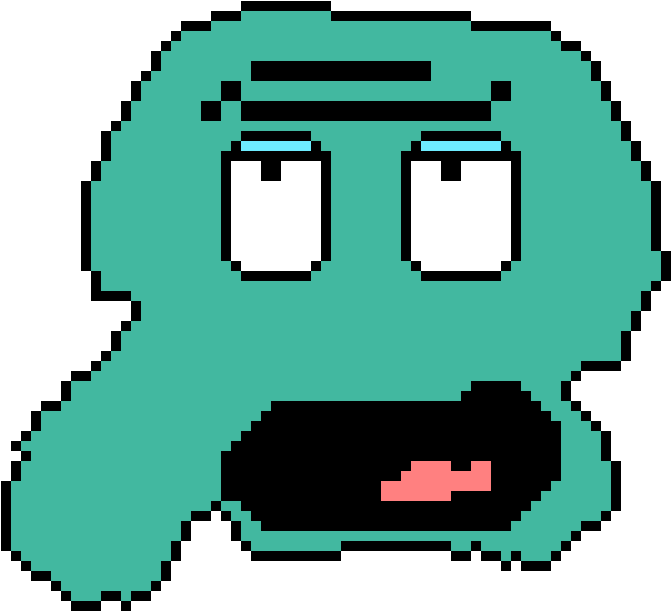Squidward - Pixel Art (850x660), Png Download