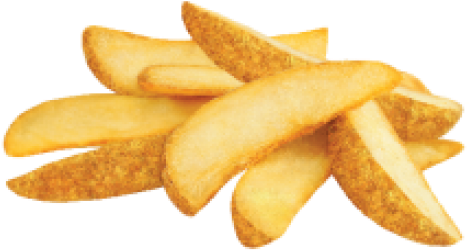 Sliced Potato Png Image - Potato Wedges Fries Png (500x540), Png Download