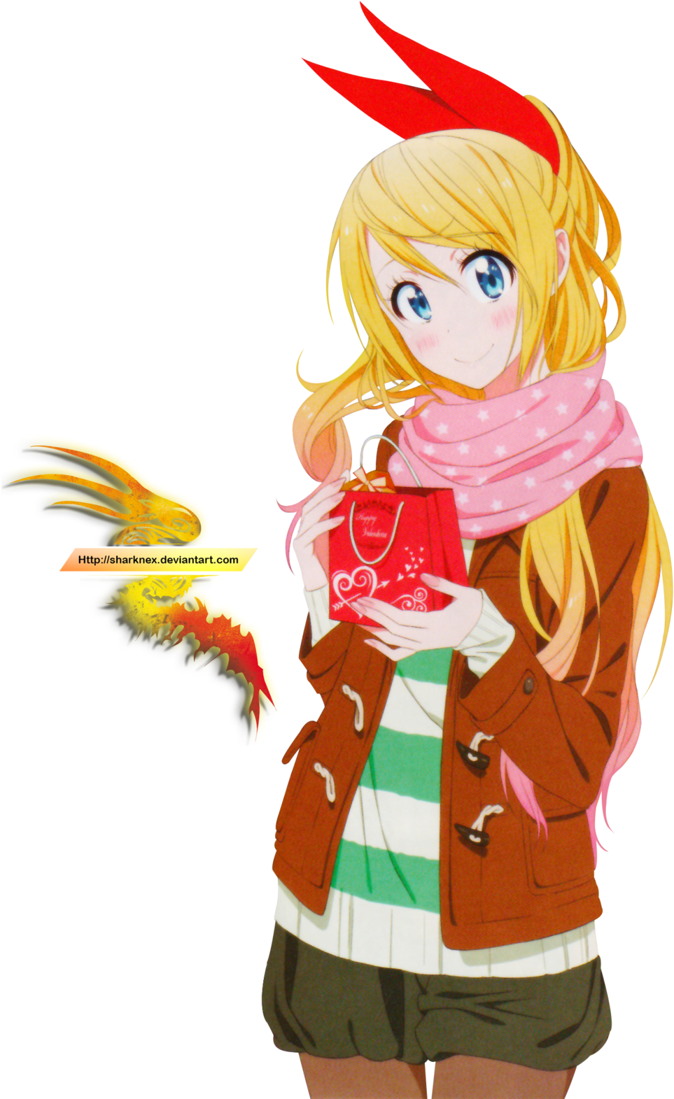 Chitoge Present Render By Sharknex-d8d5hwb - Nisekoi Chitoge (1024x1579), Png Download