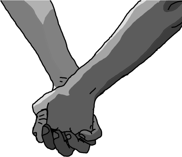 4 Ways To Draw A Couple Holding Hands - Couple Holding Hands Png (728x546), Png Download