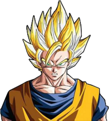 I've Seen Some "rounder" Hair As Well, Usually In More - Goku Hair Super Saiyan (386x400), Png Download