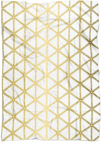 Gold Grid Fleece Throw Blanket - Brisbane (480x480), Png Download