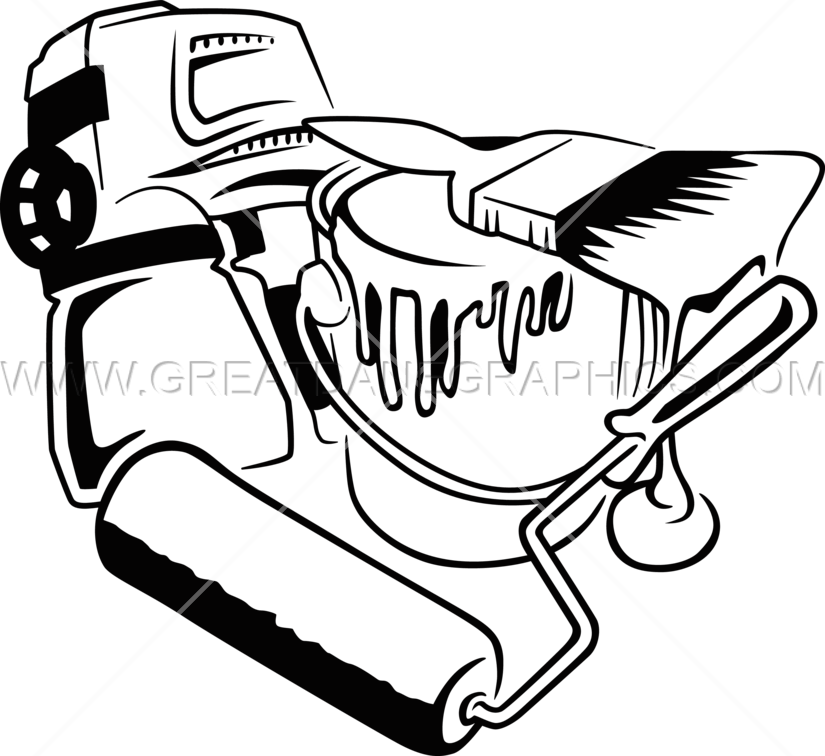 Splatter Drawing At Getdrawings Com Free For - Painter Clip Art Black And White (825x756), Png Download