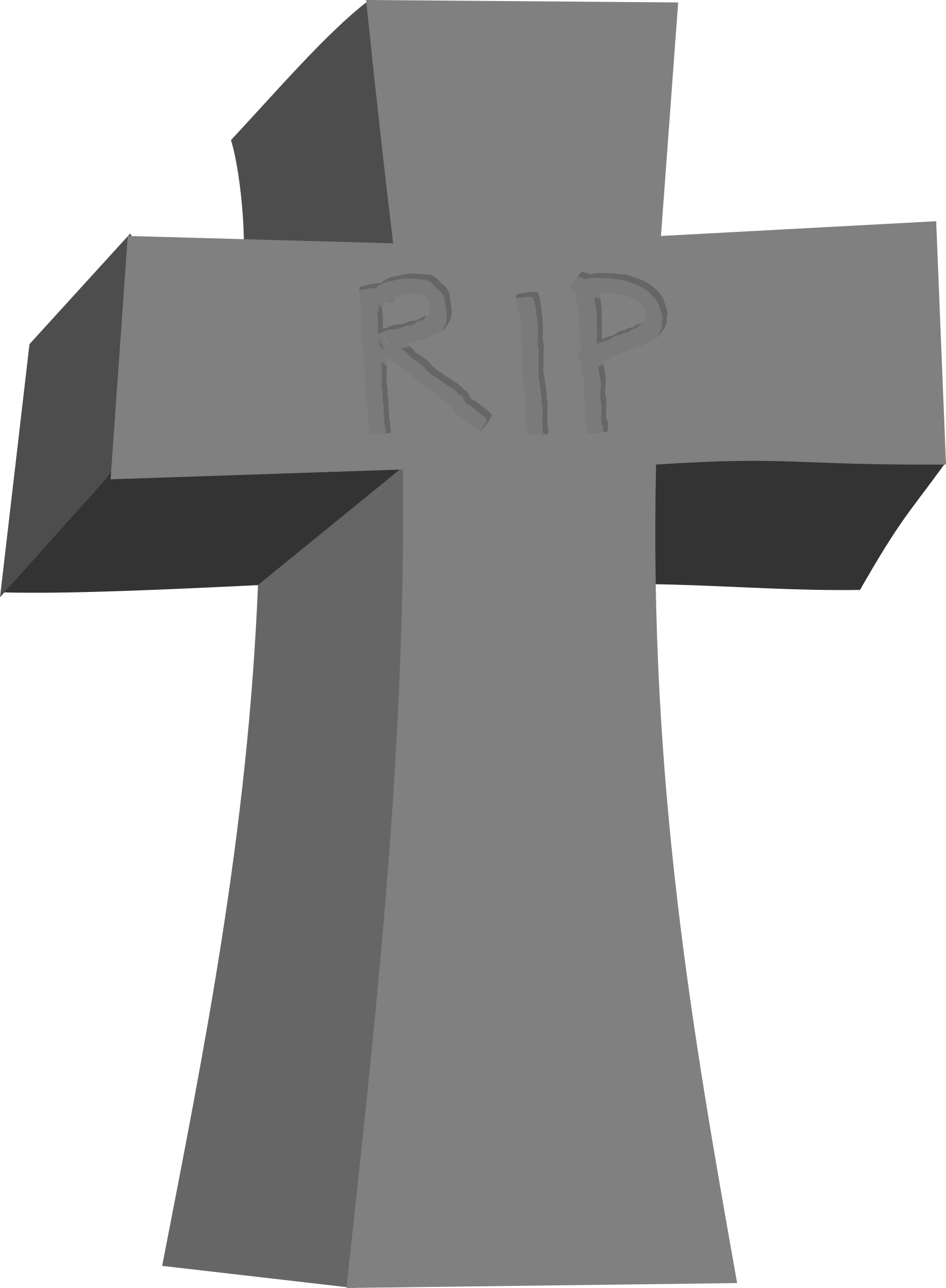28 Collection Of Cross Tombstone Clipart - Cartoon Tombstone (1763x2400), Png Download