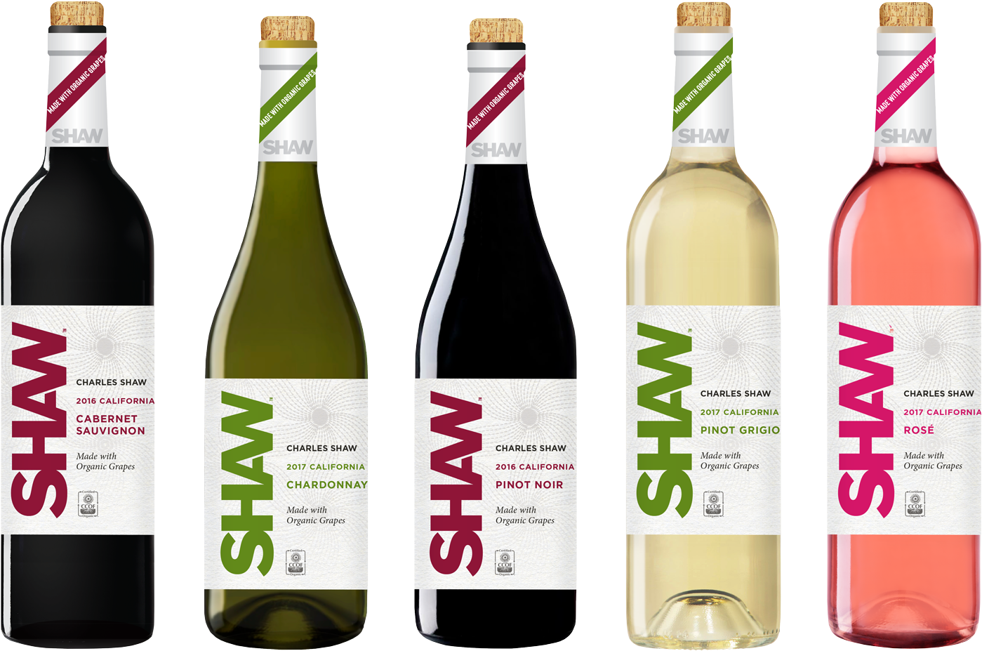 Charles Shaw Organic Bottle - Charles Shaw New Label (1500x955), Png Download