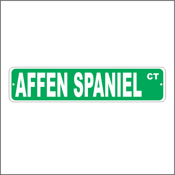 Affen Spaniel Street Sign Afspa-ss1 - Bassa Language (597x597), Png Download
