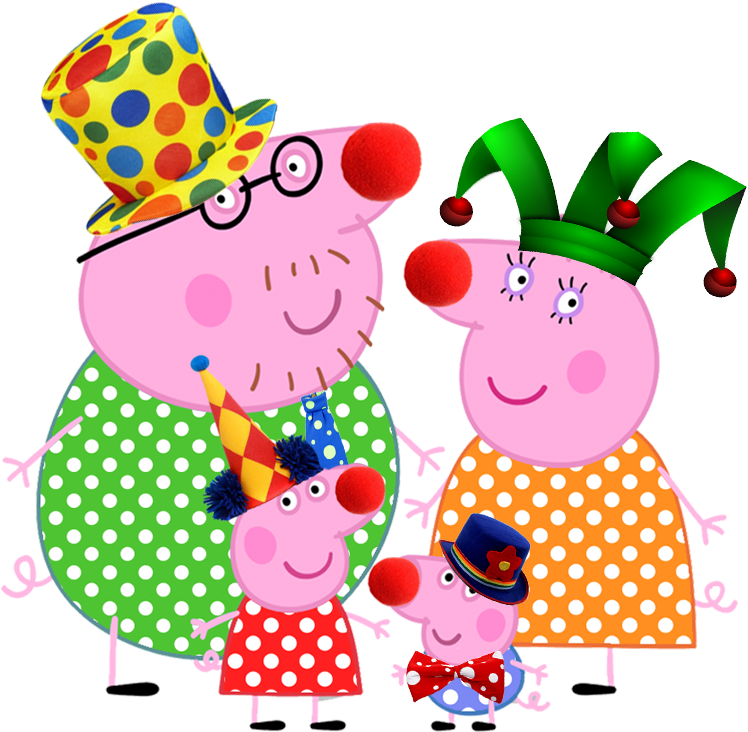 Peppa Pig At The Circus Free Printable Image - Adult's Clown Top Hat (935x815), Png Download