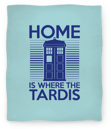 Home Is Where The Tardis Blanket - Tardis Silhouette (484x484), Png Download