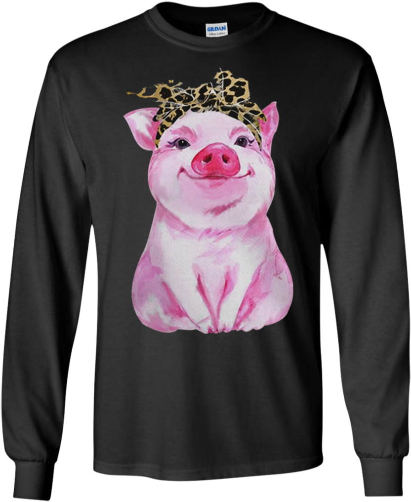 Order Farmer Little Watercolor Pig Shirt G240 Gildan - T-shirt (1024x1024), Png Download