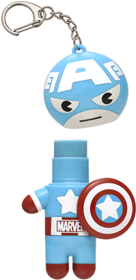 Marvel Super Hero Captain America Lip Balm - Captain America Lip Smacker (309x402), Png Download
