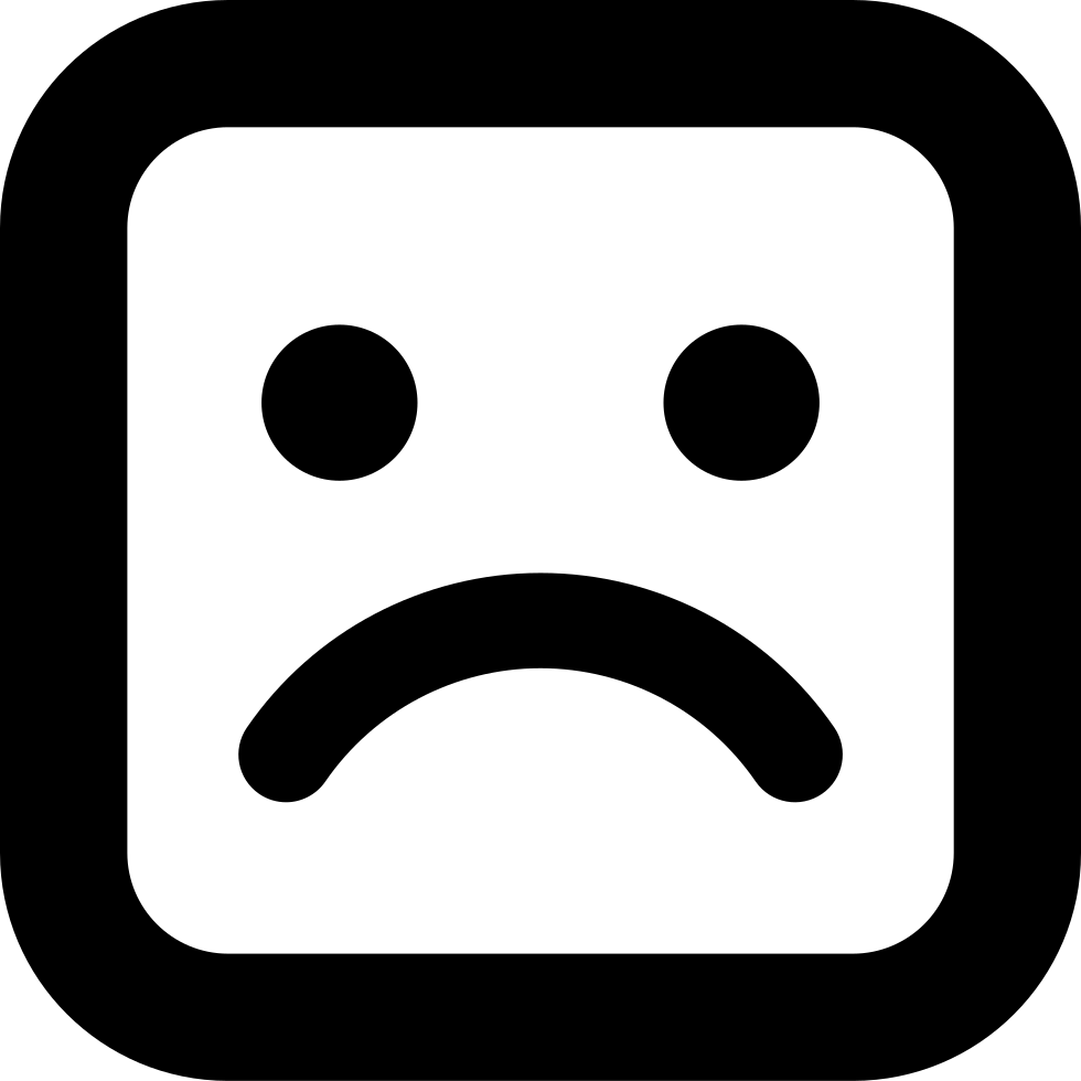Sad Face - - Ig Black And White Png (980x980), Png Download
