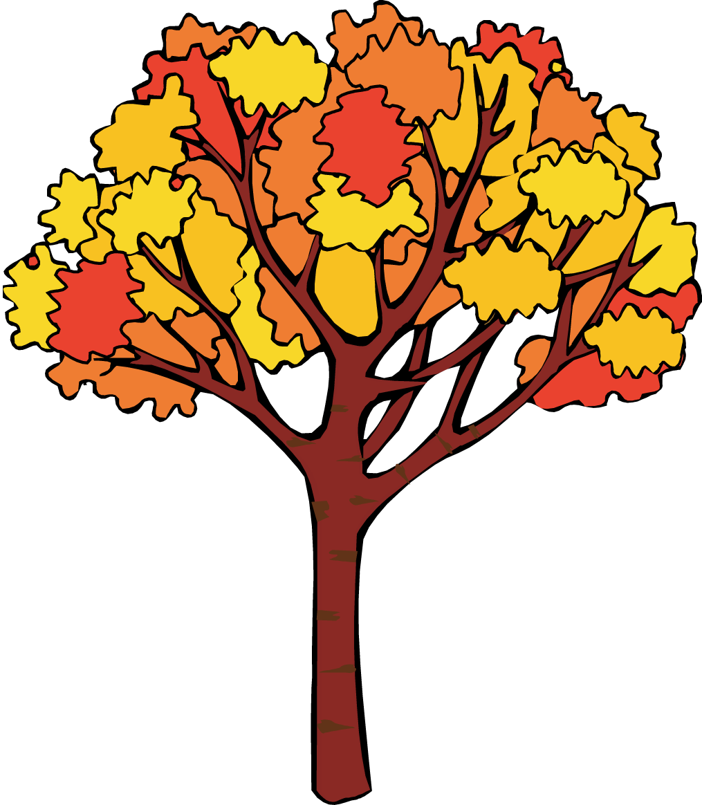 Fall Tree Branch Clipart - Clip Art Fall Tree (1015x1164), Png Download