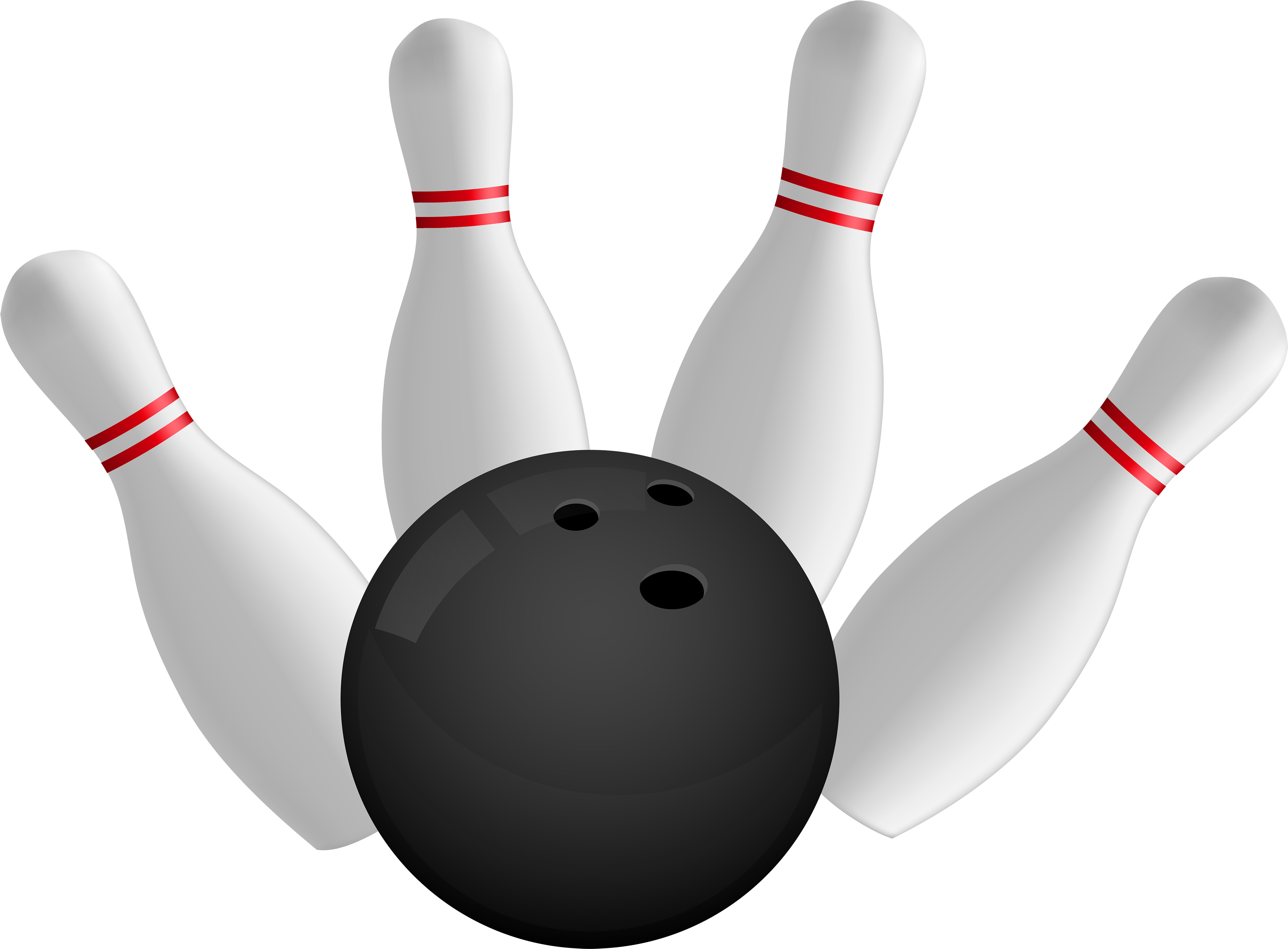 Bowling Ball And Pins Png Clipart - Bowling Pin Png (4000x2947), Png Download