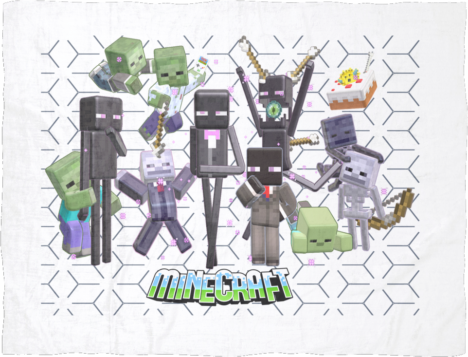Minecraft Fleece Blanket Mmd Minecraft Smooth Steve - Minecraft (1024x1024), Png Download