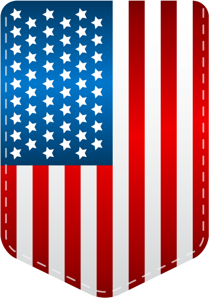 4th Of July Frames Png - American Flag Transparent Decoration (717x1024), Png Download