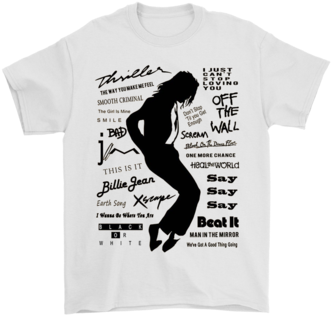 Michael Jackson King Of Pop Song List Shirts T Shirt - Michael Jackson (394x394), Png Download