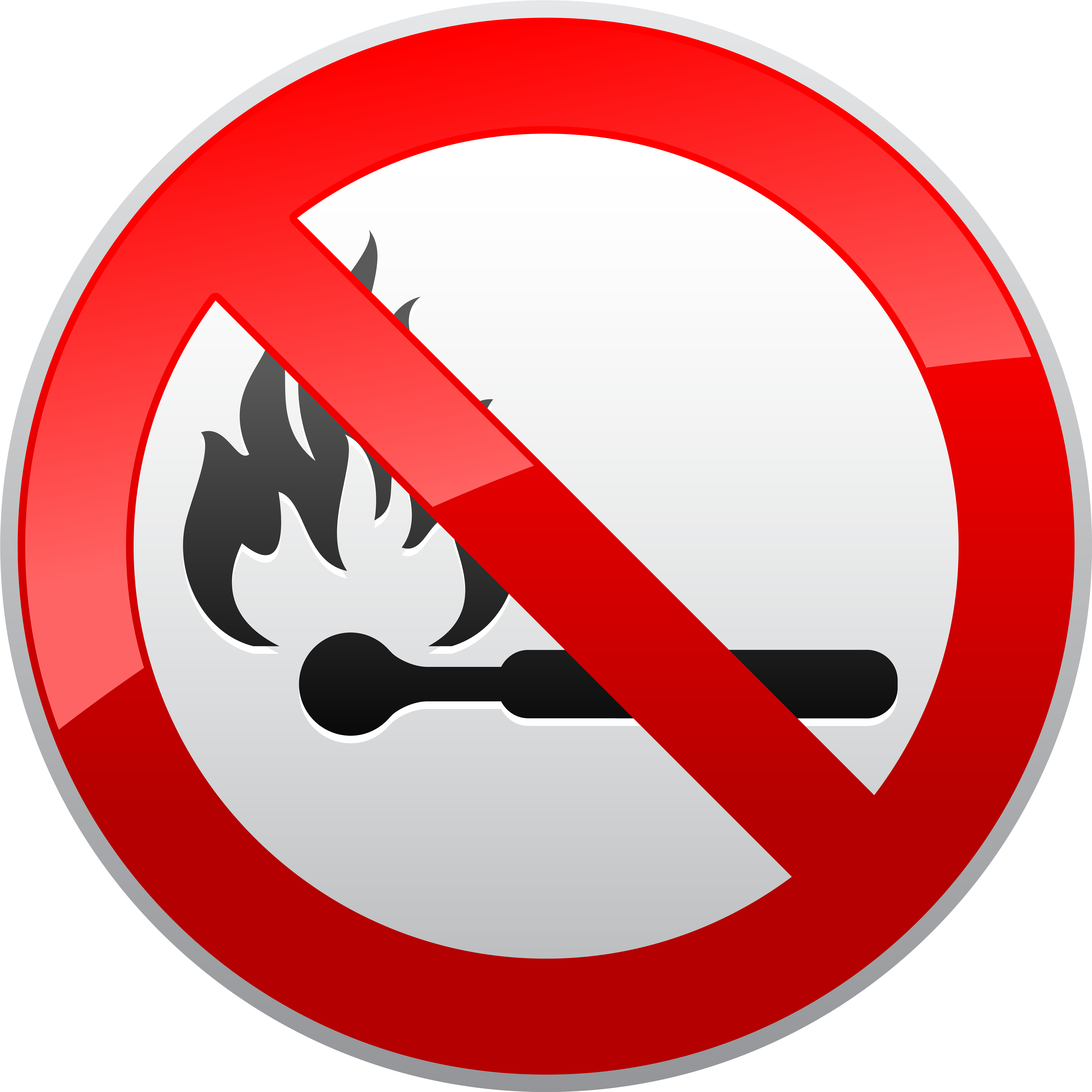 No Naked Flames Prohibition Sign Png Clipart - Sign (5000x5000), Png Download