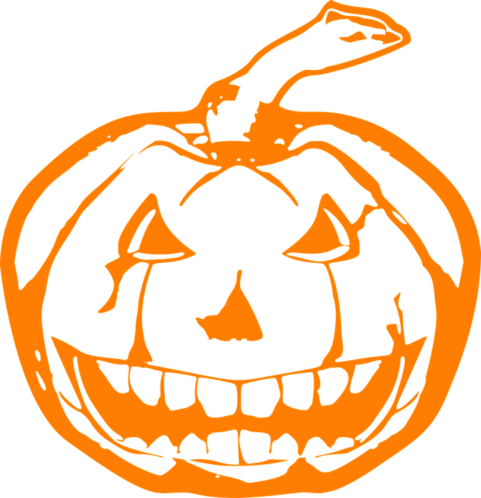 Evil Pumpkin Clipart - Gresskar Tegning (695x720), Png Download
