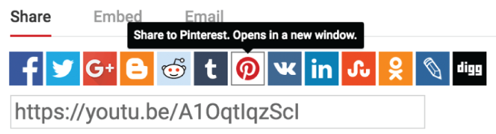 Share Youtube Video To Pinterest - Sign (770x223), Png Download