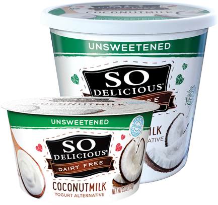 24 Oz Yogurt Alternative - So Delicious Yogurt Unsweetened (480x510), Png Download