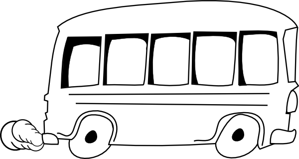 Original Png Clip Art File School Bus Outline Svg Images (600x319), Png Download