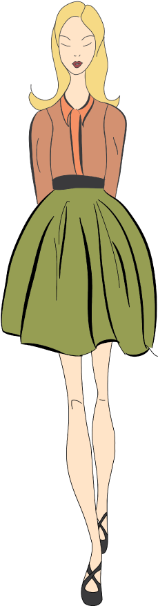 I Experimented With A Different Style For These Fashion - Illustration (668x964), Png Download