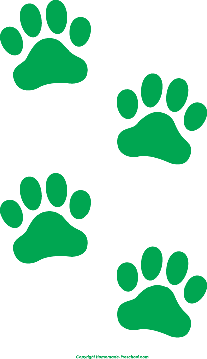 Banner Free Free Prints Green - Dog Paw Print Orange (417x723), Png Download
