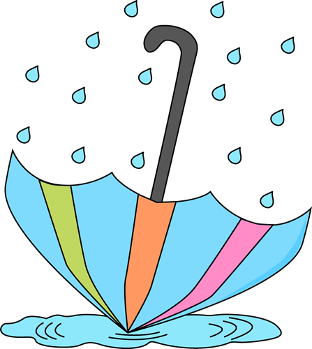 Clipart Umbrella Unbrella - Umbrella Rain Clip Art (447x500), Png Download