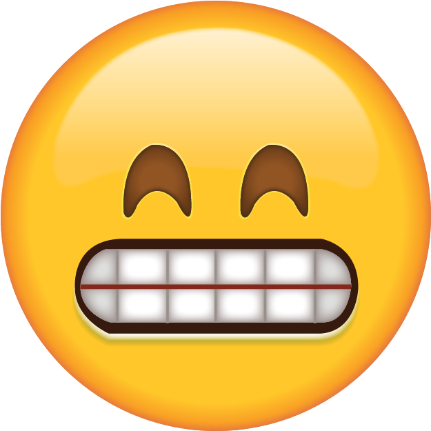 Download Grinning Emoji With Smiling Eyes - Grin Emoji (640x640), Png Download
