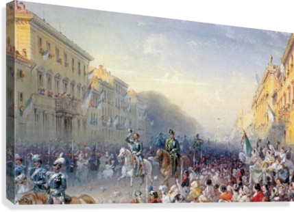Entrance Of Vittorio Emanuele Ii In Milan Canvas Print - Wikimedia Commons (429x310), Png Download