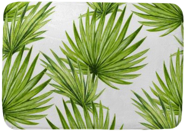 Watercolor Tropical Palm Leaves Seamless Pattern - Art Print: Allen's Tropic Day 1, 13x13in. (400x400), Png Download