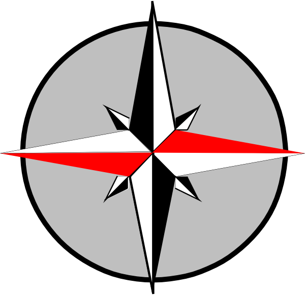 East West Compass Clip Art At Clker - Cartoon Basketball (600x581), Png Download