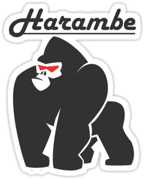 Harambe R - Chubby Gorilla Logo Png (375x360), Png Download