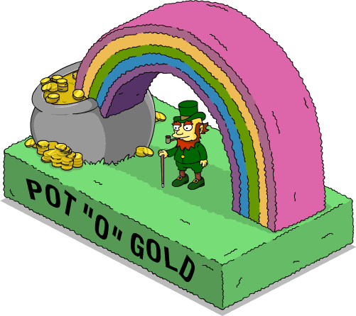 Pot "o" Gold Float Menu - Cartoon (501x446), Png Download
