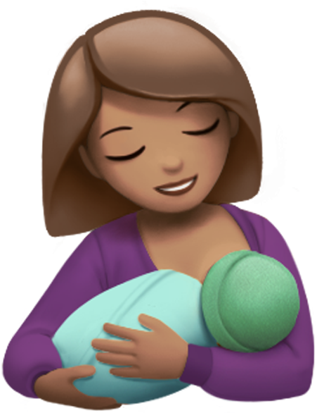 Mom Holding Baby Emoji (700x700), Png Download