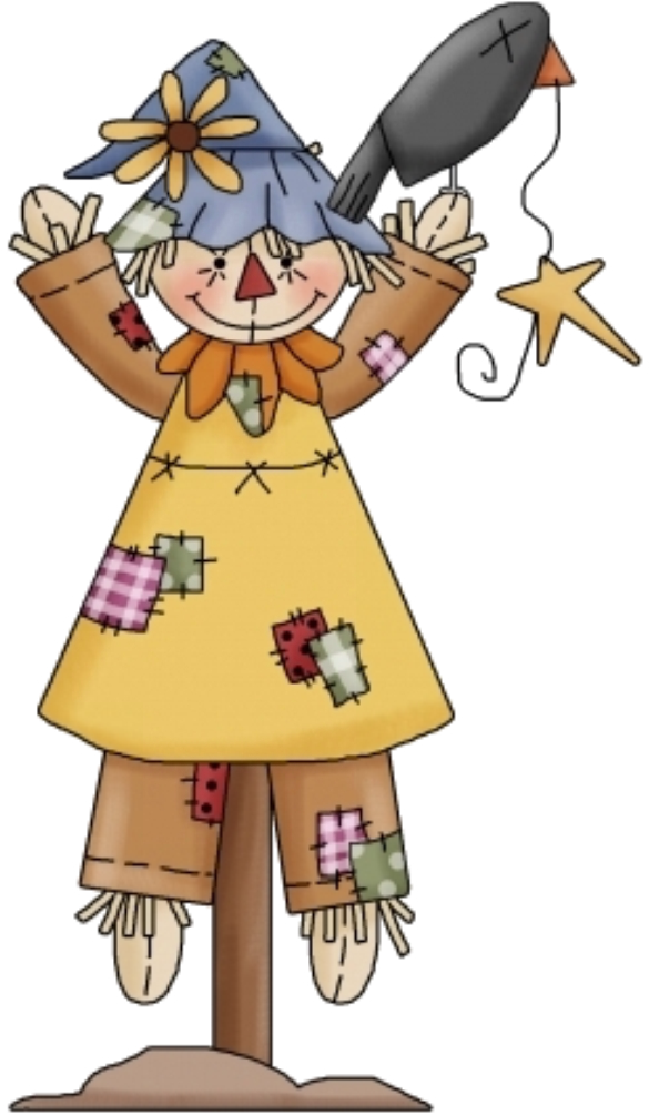 Look In The Nook Graphics And Images Fall Thanksgiving - Girl Scarecrow Clip Art (595x1024), Png Download