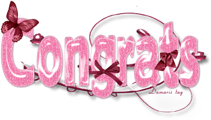 Http - //dl - Glitter Graphics - Go To Www - Glitter - Congrats In Pink (450x300), Png Download
