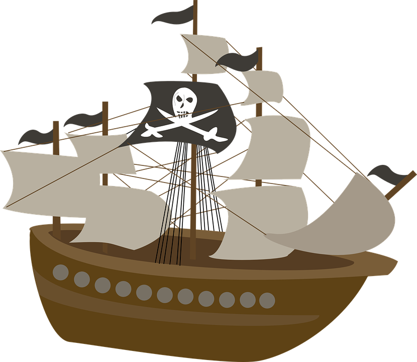 Pirate Png Picture - Pirate Ship Cartoon Png (830x720), Png Download
