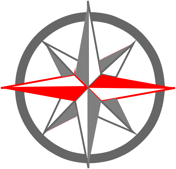 Gray Compass (600x576), Png Download