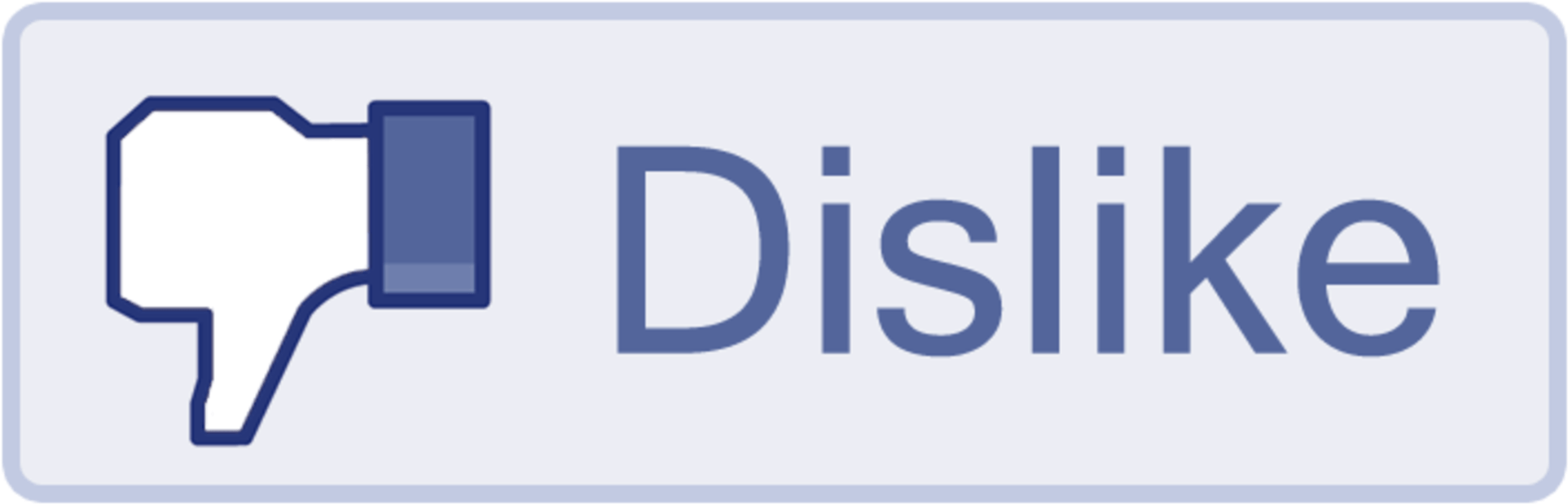Facebook Dislike Button Not For Trolling - Facebook Like Button (2049x683), Png Download