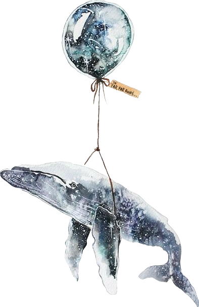Report Abuse - Whale Balloon Drawing (394x607), Png Download