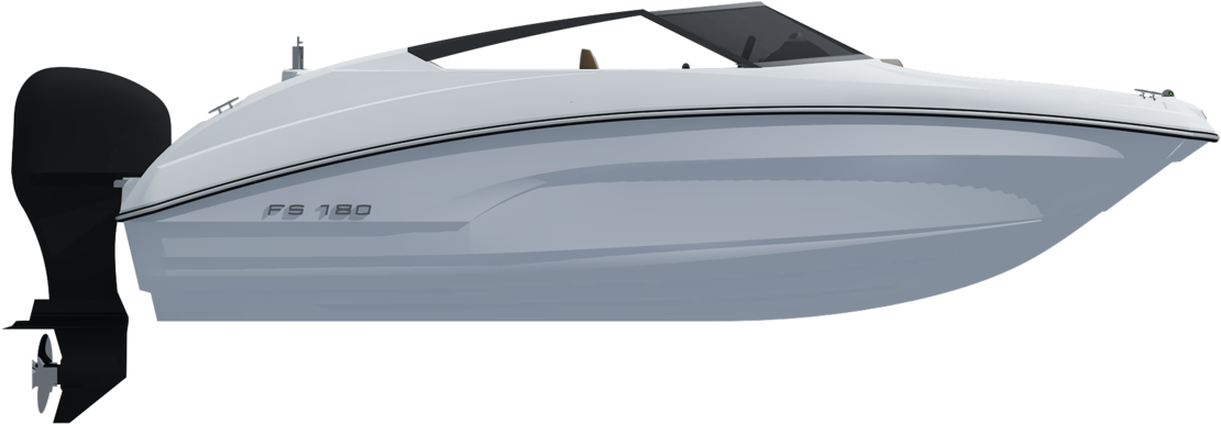 Lancha Fs Yachts Fs 180 Branca 3d 2 - Lancha En Png (1280x853), Png Download