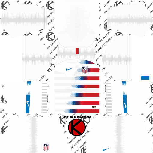 The United State Usa 2018 World Cup Kit - Kit Psg Dream League Soccer 2019 (509x510), Png Download