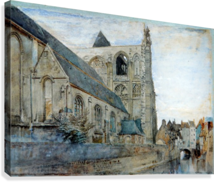 Abbeville Church Of St Wulfran Canvas Print - Abbeville Church Of St Wulfran (429x364), Png Download