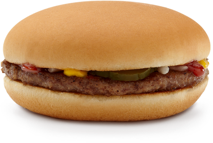 Hamburger - Plain Mcdonalds Hamburger (444x340), Png Download