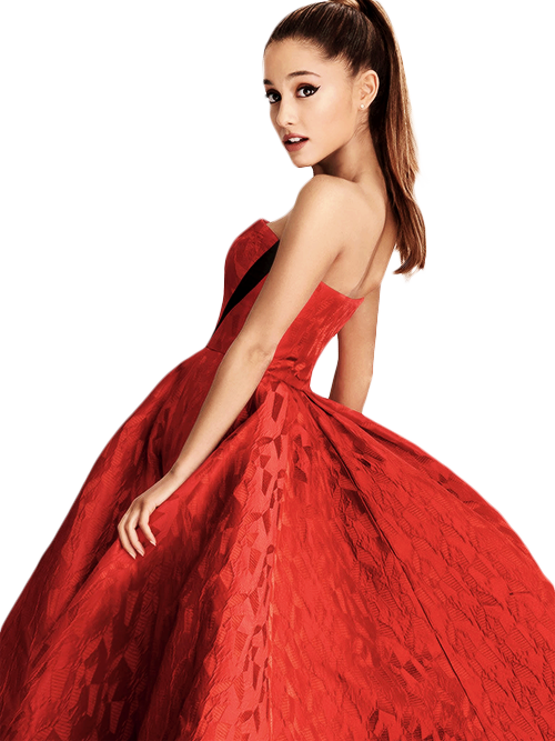 Ariana Grande Png By Dannygleek-d8a6kec - Ariana Grande Photoshoot Red Dress (500x667), Png Download