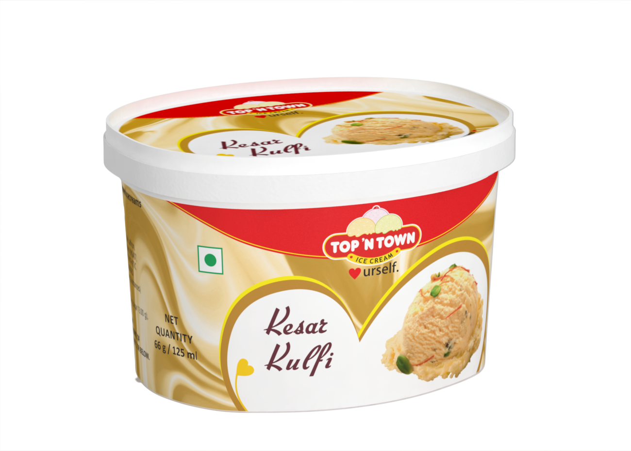 Kesar Kulfi 125 Ml Kulfi, Ice Cream, Icecream Craft, - Top N Town (1300x931), Png Download