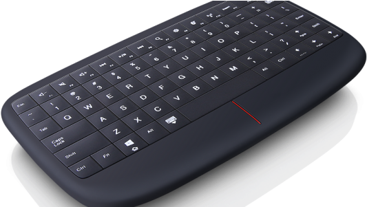Lenovo 500 Multimedia Controller Uses The Keyboard - ワイヤレス キーボード タッチパネル 式 (570x300), Png Download