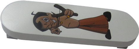 Chhota Bheem Design Cartoon Handle - Longboard (500x500), Png Download