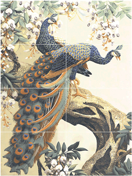 Peacock Poster - Peacock Poster Tiles (600x600), Png Download